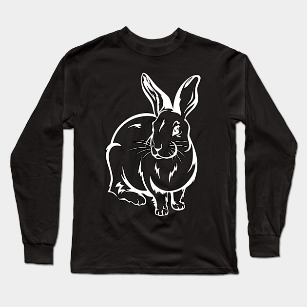 Bunny Rabbit Rabbit Friend Gift Long Sleeve T-Shirt by Shirtjaeger